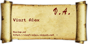 Viszt Alex névjegykártya